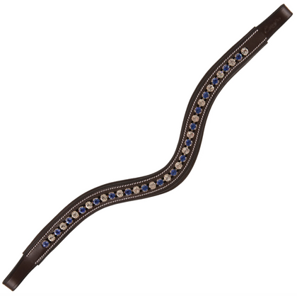 Blue and White Bling browband