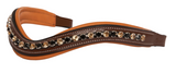 Black and Gold Bling Browband